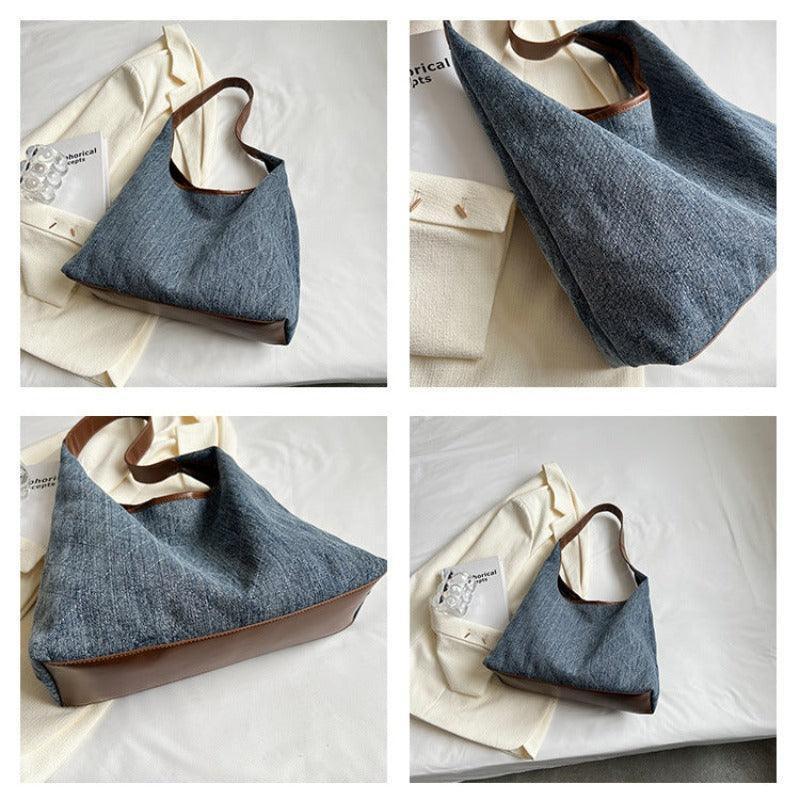 Denim Fashion Large Handbags Shoulder Bags