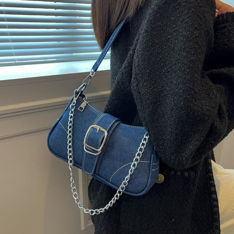 Denim Shoulder Chains Crossbody Small Handbag