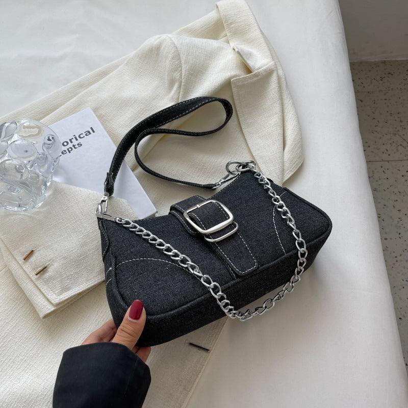 Denim Shoulder Chains Crossbody Small Handbag