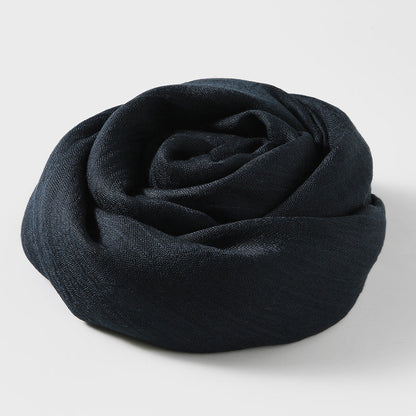 Artistic Sunscreen Solid Color Cotton And Linen Scarf