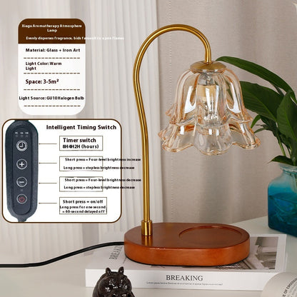 Luxury French Retro Wax Warmer - Elegant Bedside Fragrance Lamp with Dimmer