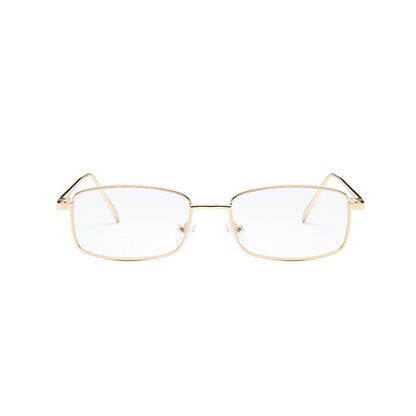 Retro Small Box Square Metal Glasses