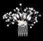 Korean Exquisite Pearl Comb Diamond Crystal Fork Handmade Hairpin Bridal Headwear Accessories