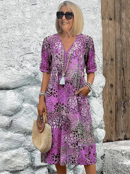 Samantha | Elegant Floral Midi Dress