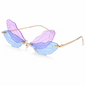 Dragonfly Wing Sunglasses – Lilac Blue Festival Fairycore Glasses