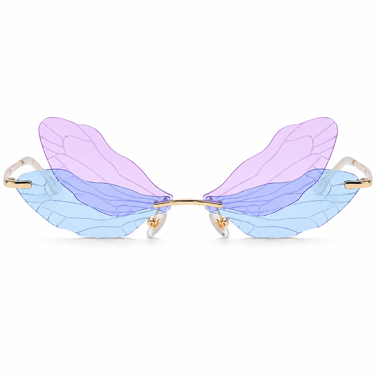 Dragonfly Wing Sunglasses – Lilac Blue Festival Fairycore Glasses