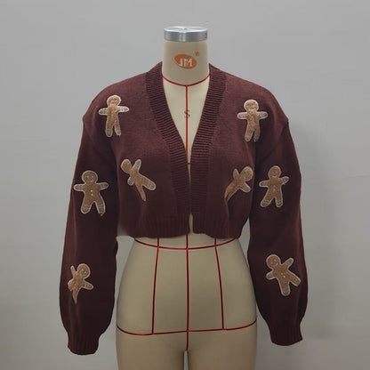 Short Coat Knitted Cardigan Women's Sweater