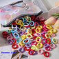 100 Bags Seamless Children's Towel Ring Braids Do Not Hurt Hair Candy Color Small Hair Ring High Elastic Rubber Band