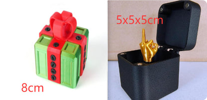 Christmas Interesting Prank Gift Middle Finger In Box Christmas Box Funny Creative Gifts Office Desk Decoration Home Decoration