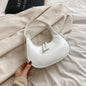 Textured Crescent Personality Trendy Simple Shoulder Underarm Bag