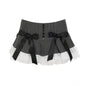 Lace-striped Waist-slimming Spicy-girl Short Pleated Skirt