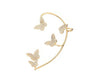 Fashion Gold Metal Butterfly Ear Clips Sparkling Zircon Without Piercing Ear Cuff Clip Earrings For Women Jewelry Gift