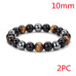 Natural Tiger Eye Stone Bracelet - Handwoven Healing Crystal Bracelet for Men & Women