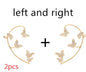 Fashion Gold Metal Butterfly Ear Clips Sparkling Zircon Without Piercing Ear Cuff Clip Earrings For Women Jewelry Gift