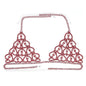 Sexy Bikini With Heart-shaped Rhinestone Claw Chain On Body Chain