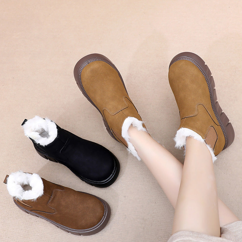 Shoes Women Winter New Ladies Fleece Lined Thick