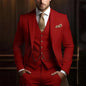 Men's Slim Fit Three-Piece Suit - Jacket, Vest & Trousers Set