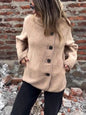 Button Furry Coat Lapel Button Loose And Warm Fleece Shirt