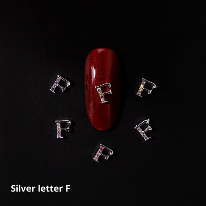 26 Letter Alloy Nail Ornament Nail Crystal