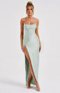 Women's Slit Satin Slip Dress