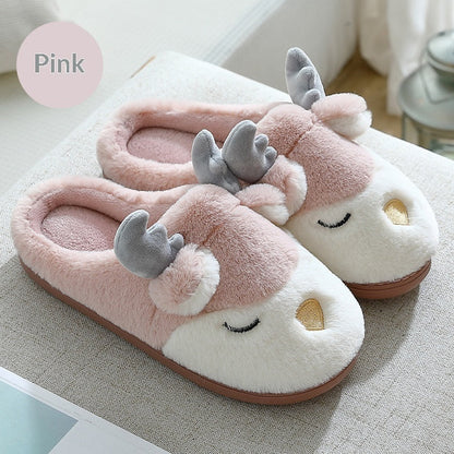 Women's Cotton Slippers For Winter, Home And Indoor Use, Non-slip