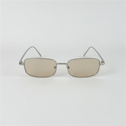 Retro Small Box Square Metal Glasses
