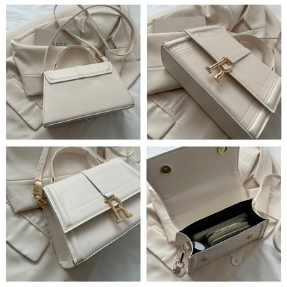 Simple Casual Handbag Height Textured Small Square Bag