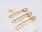 Hair Card Alloy Hollow Duckbill Square Clip