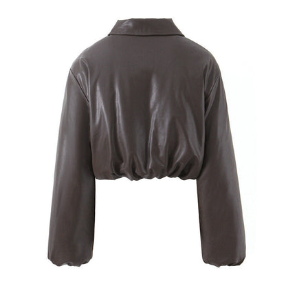 Women's New Black Quilted Padded Jacket
