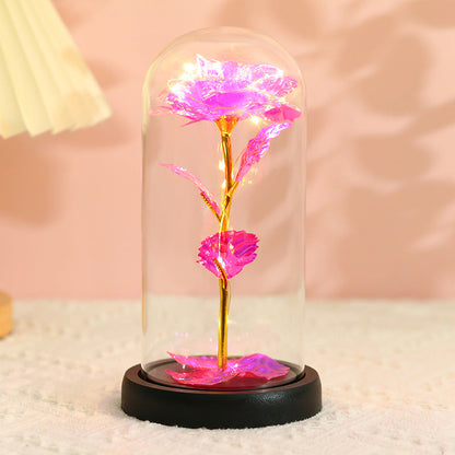 Colorful 24k Gold Foil Flower Color GoldWith Lights Christmas Gift