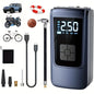 Portable Car Tire Inflator Pump with LED Light – USB Rechargeable Digital Air Compressor, 18650 Lithium Battery Powered, Compact Electric Pump for Cars, Motorcycles, Bicycles & Sports Balls | Modern Car Accessory with Digital Display