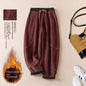 Women's Corduroy Fleece Lined Thick Harem Pants