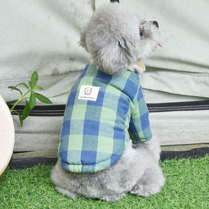 Puppy Dog Clothes Lamb Fur Collar Cotton Coat