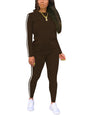 Women's Round-neck Long-sleeve Top And Pants Two-piece Set
