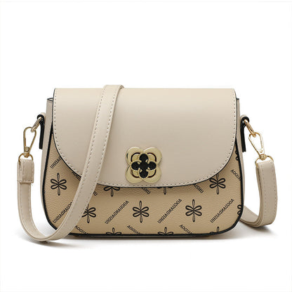 Women's Printed Contrast Color Small Bag