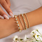 Retro Pearl Chain Beaded Bracelet