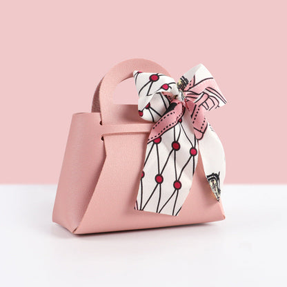Modern Minimalist Leather Candy Box With Ribbon