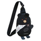 Cute Embroidered Bear Canvas Messenger Bag