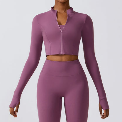 Slim-fit Fitness Long-sleeve Jacket Quick-dry Yoga Wear