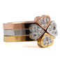 Simple Lucky Love Three-color Stitching Ring