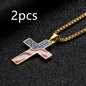 Flag Cross Necklace