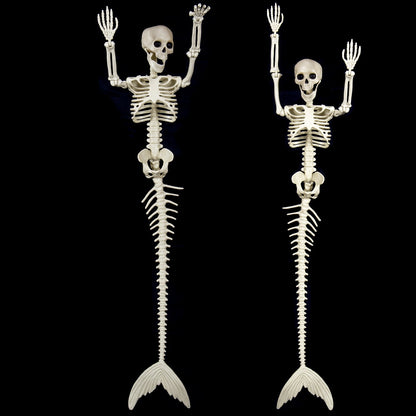 Halloween Skull Fish Skeleton Hanger 80cm - Realistic Spooky Decoration