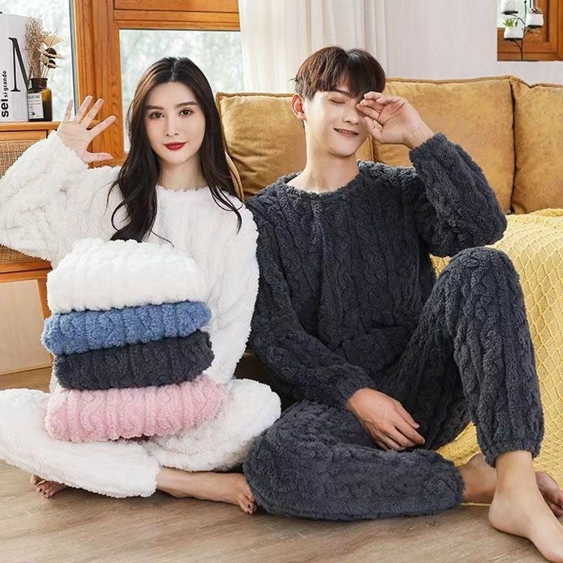 Loose Jacquard Warm Suit Warm Home Clothes
