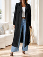 Women's Casual Double-Breasted Mid-Length Trench Coat