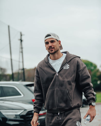 Bénir Club Basics Zip Hoodie - Mocha