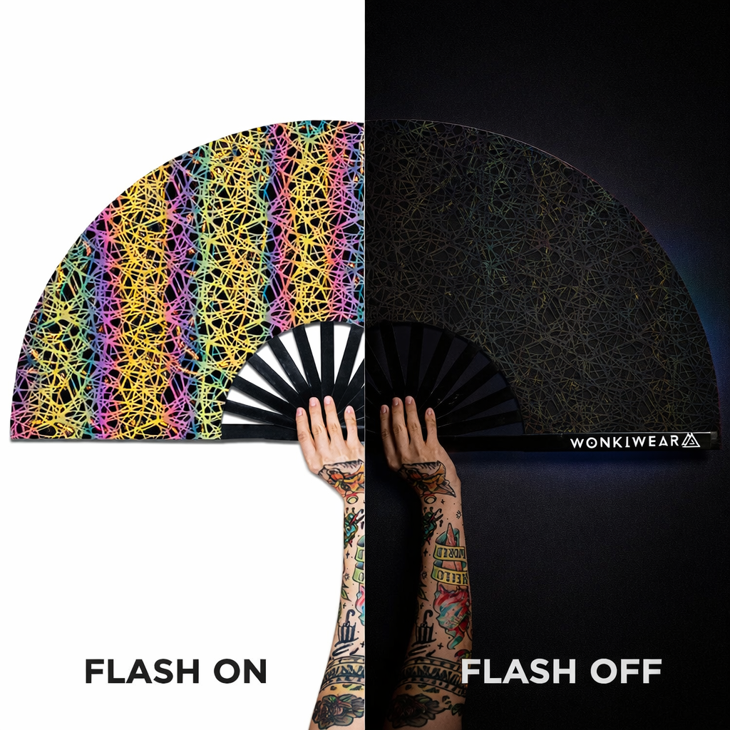 XL Festival Fan – Flash Reflective Entrapment Rave Fan