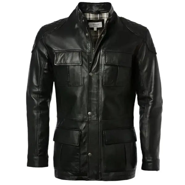 Men's Exclusive Black Leather Coat