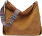 Women's Large Crossbody Fashion Corduroy Retro Hobo Fashion Shoulder Bag