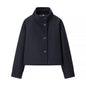Commuter's All-matching Stand Collar Breasted Woolen Coat
