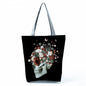 Portable Large Capacity Skull Printed Handbag